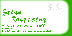 zalan kosztelny business card